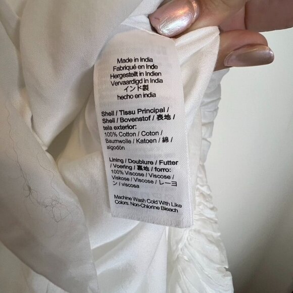 J. Crew Amelia Maxi Skirt in Crinkle Cotton White Size Small NWT - Picture 4 of 8